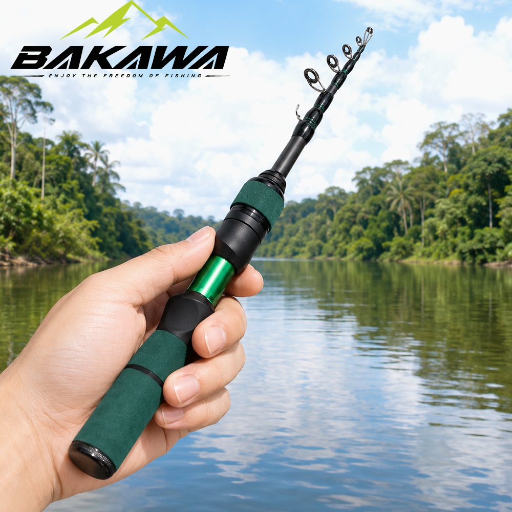 Fishing Kit Compact - Caña de Pescar BAKAWA Mini Portátil