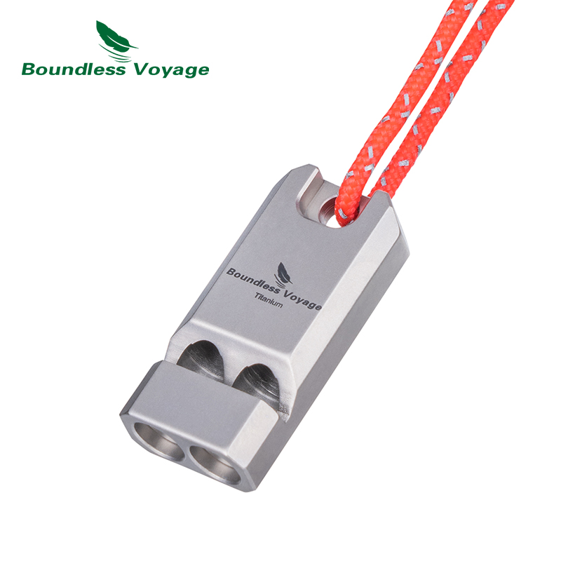 Emergency Whistle Loud - Boundless Voyage silbato de titanio ultraligero,