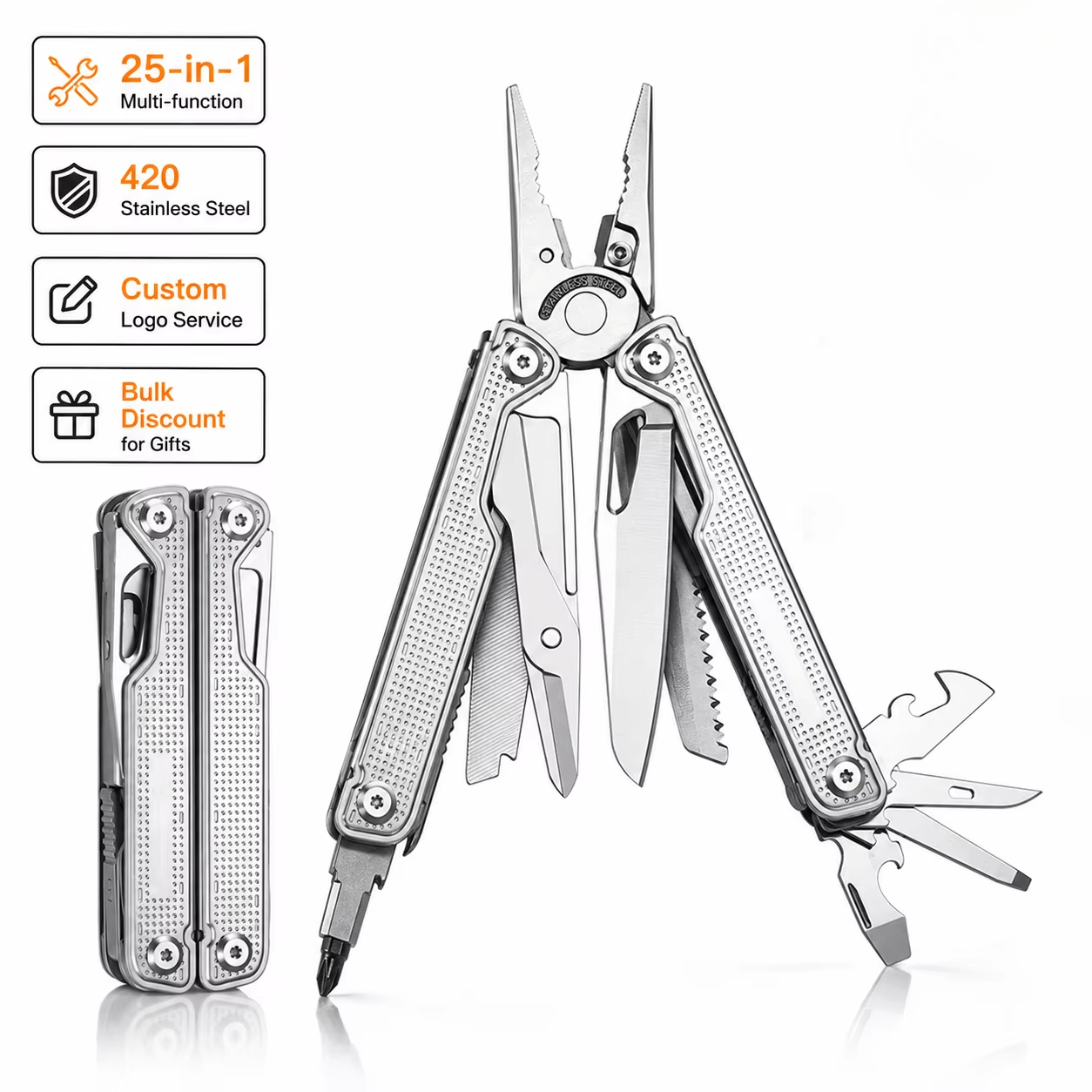 Multi Tool Plier - Navaja Plegable Multiherramienta Profesional 25 en